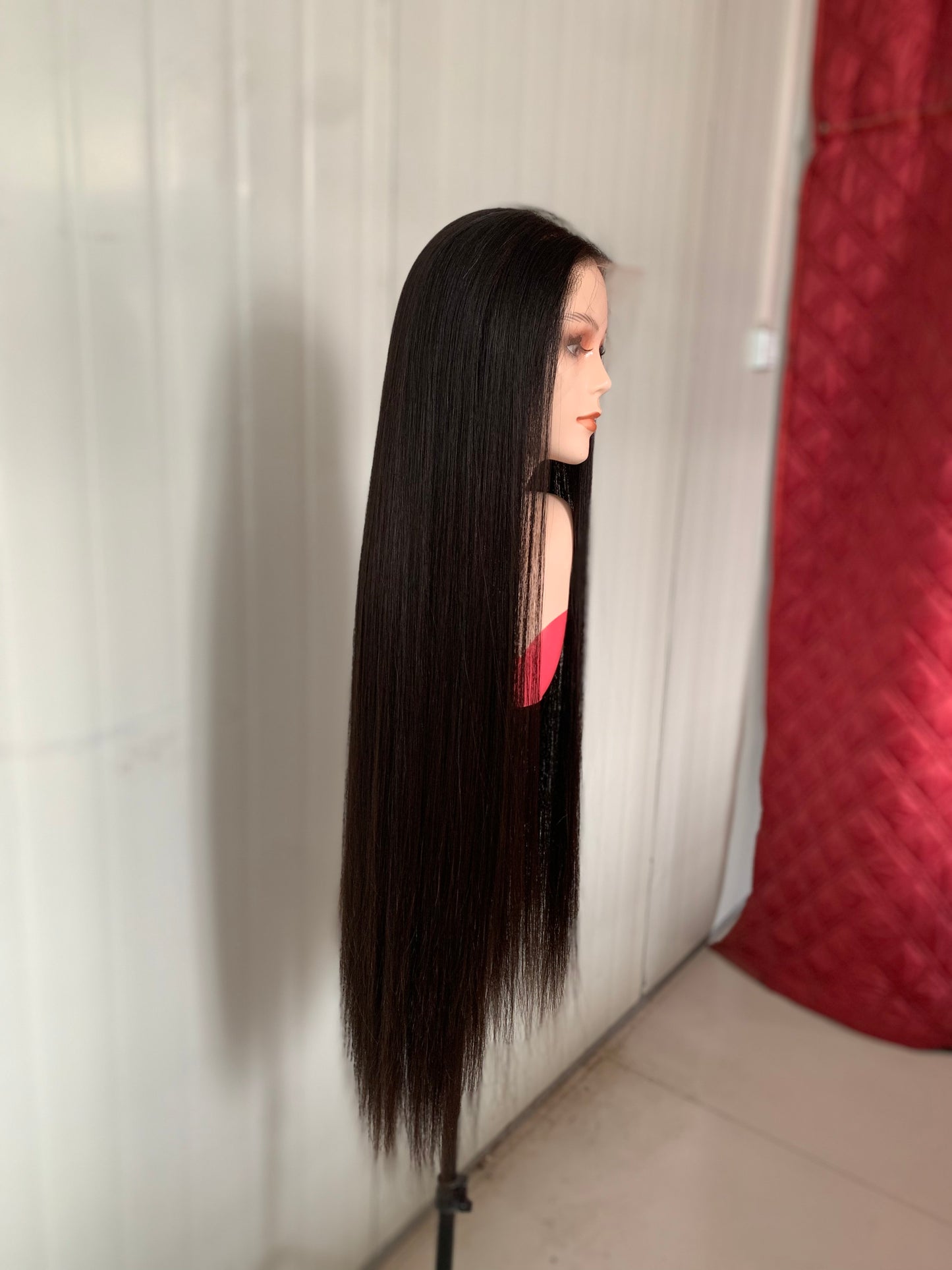 38  Inch Human Hair Wigs Glueless Full  Lace Wigs