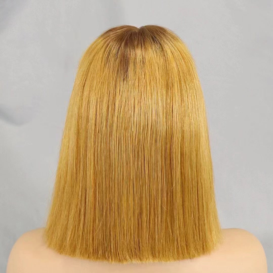 2×6Lace  #4T30  Human Hair Bob Wig