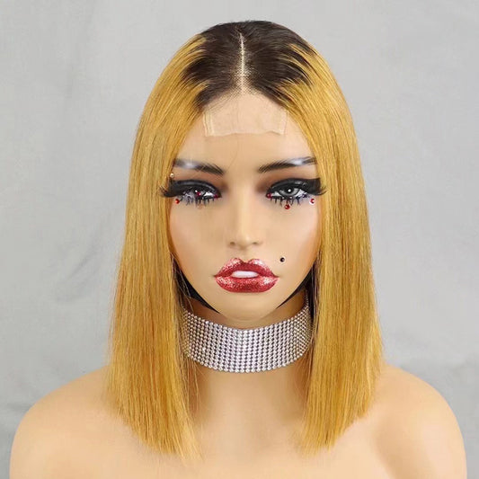 2×6 Lace Bob Wig #1BT30 Vietnamese Human Hair