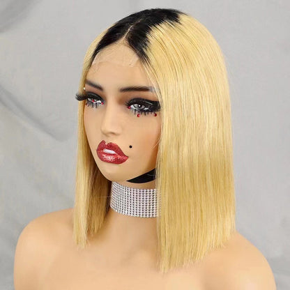 2×6 Lace  #1BT27  Human Hair Bob Wig