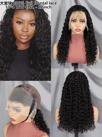 13x4 Lace Frontal Water Wave Wig Brazilian Human Hair