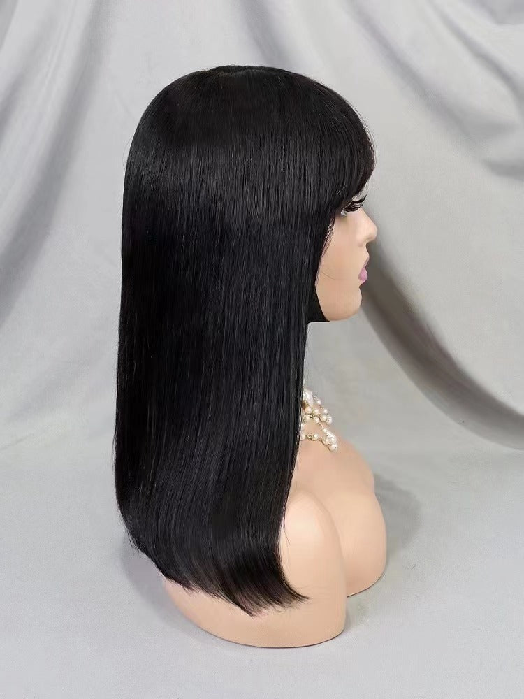 1"x4" lace closure 14" Bob wig #NC colors Vietnamese human hair