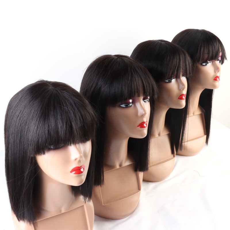 13x4 lace frontal  human hair Bob wig