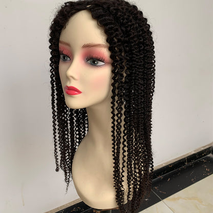 V Part  kinky Curl Brazlian Human Hair Wig