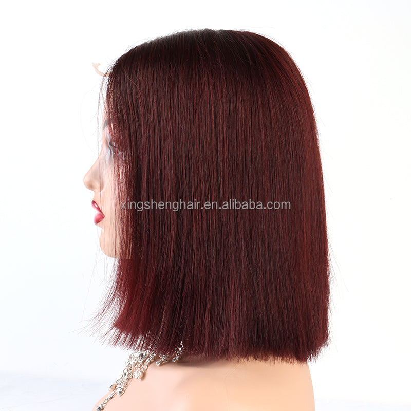 2"x6" lace  Brazlian human hair Bob wigs